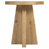 Driftwood Round End Table, Buckboard-Furniture - Accent Tables-High Fashion Home