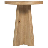 Driftwood Round End Table, Buckboard-Furniture - Accent Tables-High Fashion Home