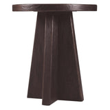 Driftwood Round End Table, Burnt Timber-Furniture - Accent Tables-High Fashion Home
