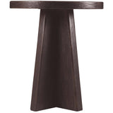 Driftwood Round End Table, Burnt Timber-Furniture - Accent Tables-High Fashion Home