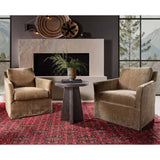 Driftwood Round End Table, Burnt Timber-Furniture - Accent Tables-High Fashion Home
