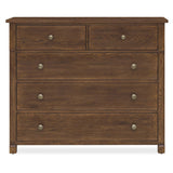 Driftwood Five-Drawer Chest, Worn Saddle-Furniture - Bedroom-High Fashion Home