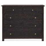 Driftwood Five-Drawer Chest, Burnt Timber-Furniture - Bedroom-High Fashion Home