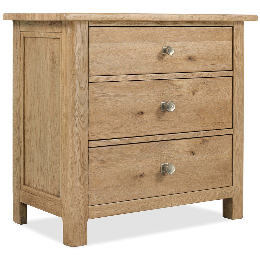 Driftwood Three-Drawer Nightstand by Hooker