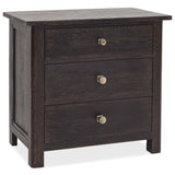 Driftwood Three-Drawer Nightstand by Hooker
