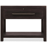 Driftwood One-Drawer Nightstand w/ Stone, Burnt Timber-Furniture - Bedroom-High Fashion Home