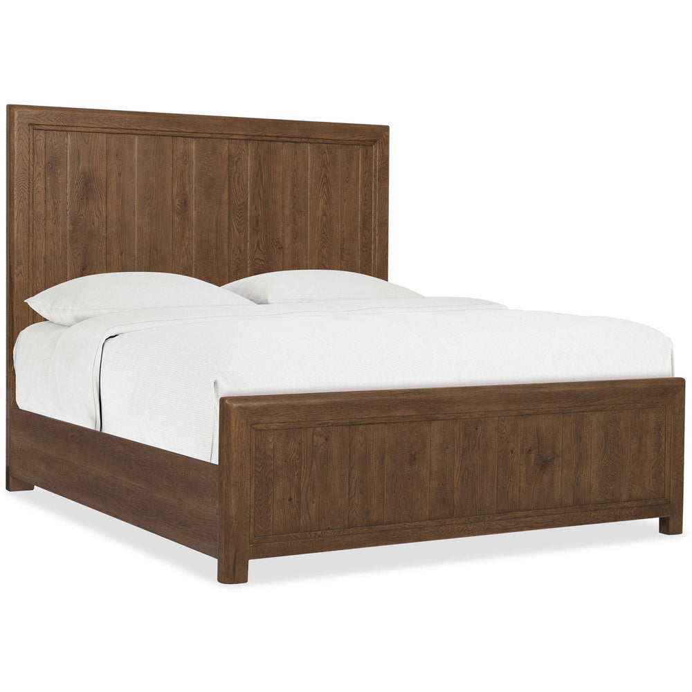 Driftwood Panel Bed, Worn Saddle-Furniture - Bedroom-High Fashion Home