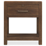 Driftwood One-Drawer Nightstand, Worn Saddle-Furniture - Bedroom-High Fashion Home
