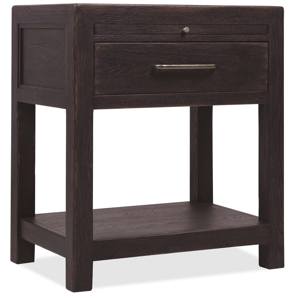 Driftwood One-Drawer Nightstand, Burnt Timber-Furniture - Bedroom-High Fashion Home