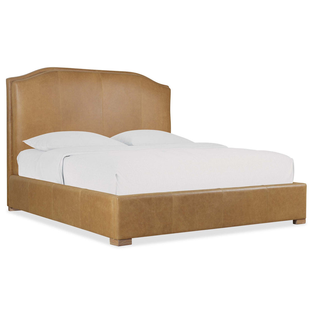 Driftwood Leather Bed, Kingston Cognac-Furniture - Bedroom-High Fashion Home