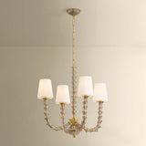 Calumet 4 Light Chandelier, Aged Brass