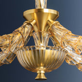 Calumet 4 Light Chandelier, Aged Brass