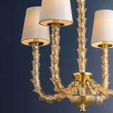 Calumet 4 Light Chandelier, Aged Brass