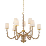 Calumet 9 Light Chandelier, Aged Brass