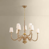 Calumet 9 Light Chandelier, Aged Brass