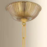 Calumet 9 Light Chandelier, Aged Brass