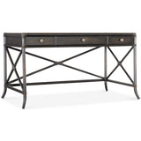 Retreat Pole Rattan Desk, Black Sand-Furniture - Office-High Fashion Home