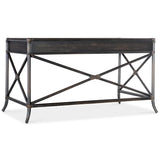 Retreat Pole Rattan Desk, Black Sand-Furniture - Office-High Fashion Home