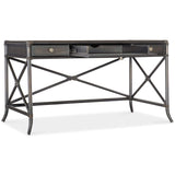 Retreat Pole Rattan Desk, Black Sand-Furniture - Office-High Fashion Home