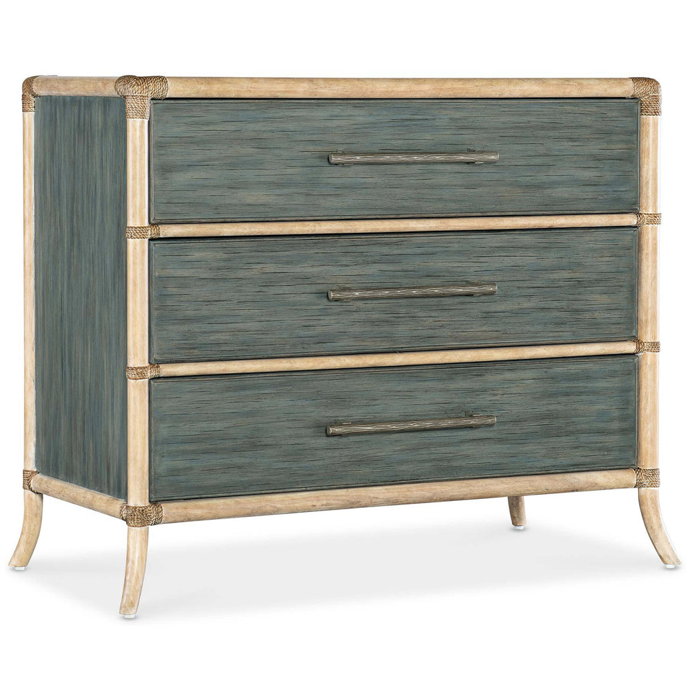 Retreat Pole Rattan Chest, Lagoon-High Fashion Home