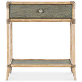 Retreat Pole Rattan Bedside Table, Seagrass-Furniture - Bedroom-High Fashion Home