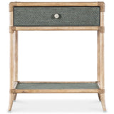 Retreat Pole Rattan Bedside Table, Lagoon-Furniture - Bedroom-High Fashion Home