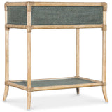 Retreat Pole Rattan Bedside Table, Lagoon-Furniture - Bedroom-High Fashion Home