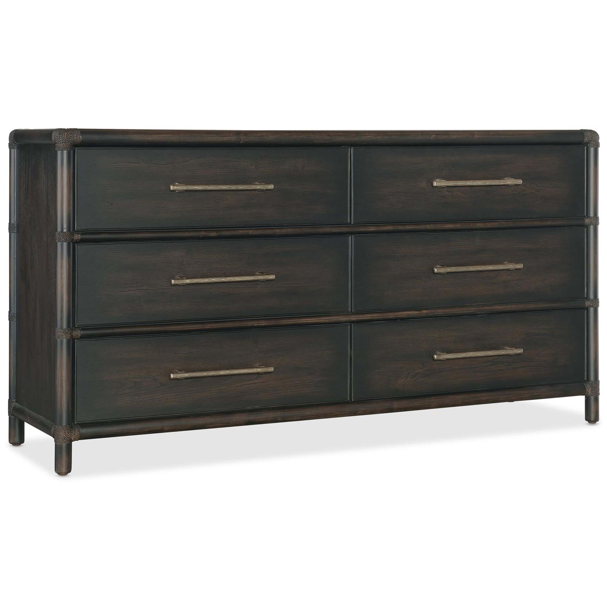 Retreat Pole Rattan Dresser, Black Sand – High Fashion Home Retreat Pole Rattan Dresser, Black Sand – High Fashion Home