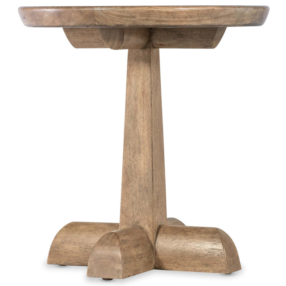 Vineyard Row Round Pedestal End Table, Sonoma-Furniture - Accent Tables-High Fashion Home