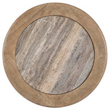 Vineyard Row Round Pedestal End Table, Sonoma-Furniture - Accent Tables-High Fashion Home