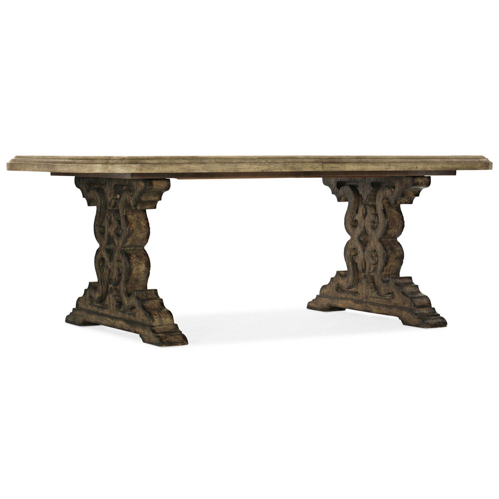 La Grange Le Vieux 86" Double Pedestal Table, Flemish-Furniture - Dining-High Fashion Home