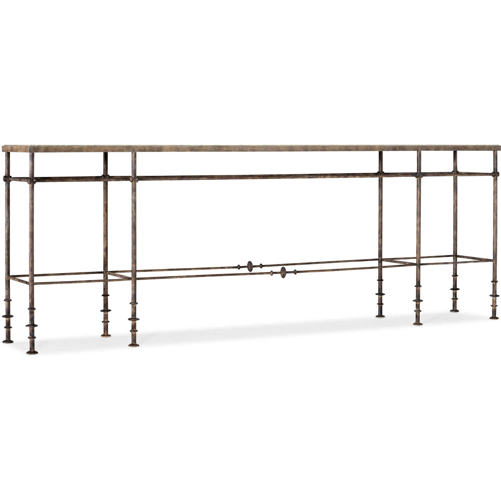 La Grange St James Metal and Stone Console-Furniture - Accent Tables-High Fashion Home