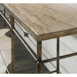 La Grange St James Metal and Stone Console-Furniture - Accent Tables-High Fashion Home