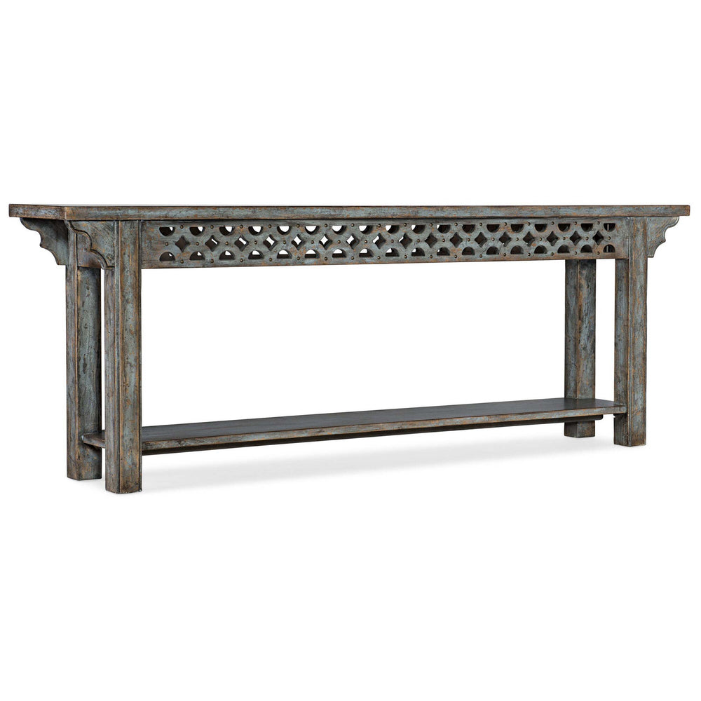 La Grange Burnham Console, Blue Bonnet-Furniture - Accent Tables-High Fashion Home