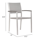 Metropolitan Dining Armchair, Gray, Set of 2
