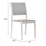 Metropolitan Armless Dining Chair, Gray, Set of 2