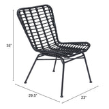 Lorena Dining Chair, Black, Set of 2