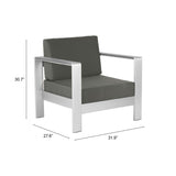 Cosmopolitan Armchair, Dark Gray