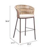 Freycinet Barstool, Natural, Set of 2