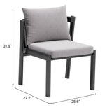 Horizon Dining Chair, Gray, Set of 2