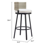 Midnight Wave Barstool, White