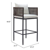 Palm Paradise Barstool, Gray