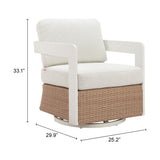 Gelo Swivel Chair, White