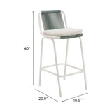 Luft Barstool, Green, Set of 2-Furniture - Outdoor-High Fashion Home