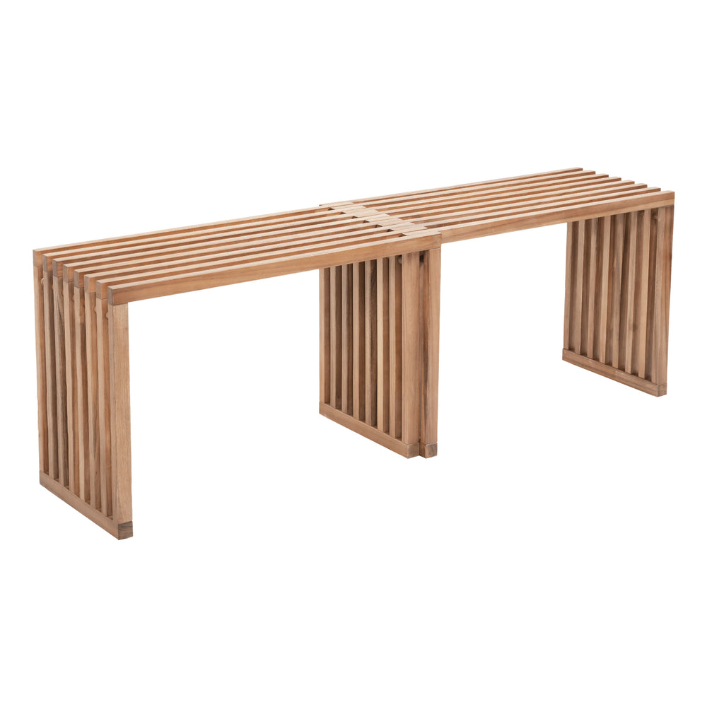 Riviera Extendable Bench, Natural, Set of 2