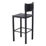 Iska Barstool, Black, Set of 2