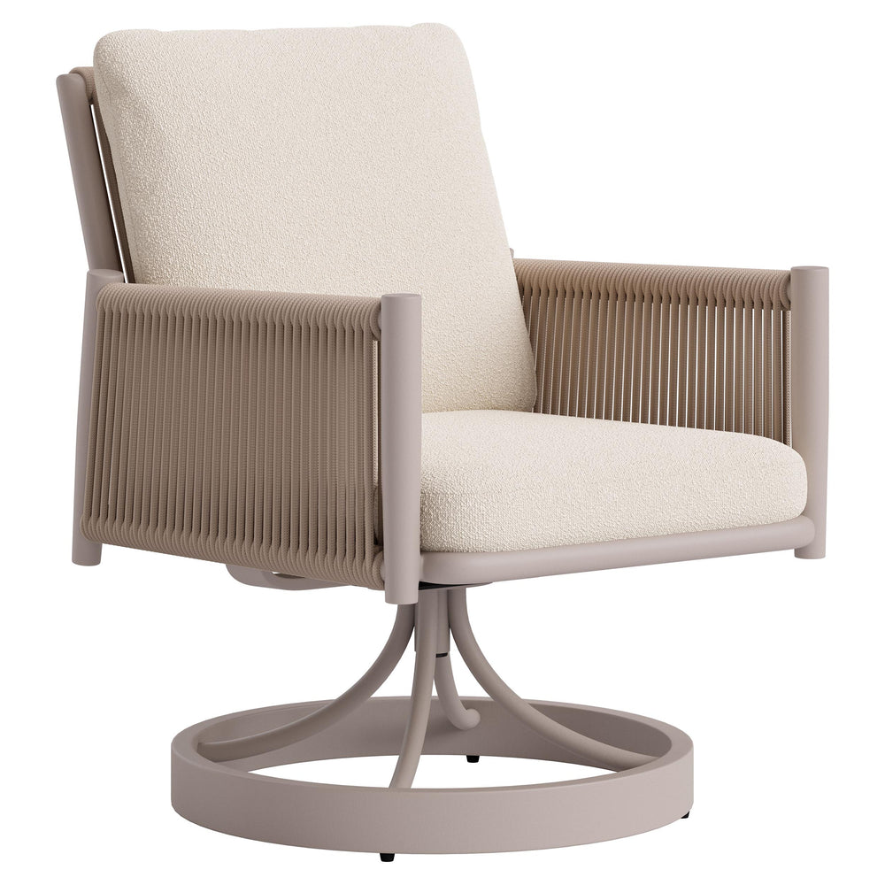 Rivan Swivel Dining Chair, Beige, Set of 2