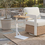 Pebble Side Table, White