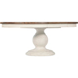 Americana Round Pedestal Dining Table w/22" Leaf, Honey Top/Daisy Base-Furniture - Dining-High Fashion Home