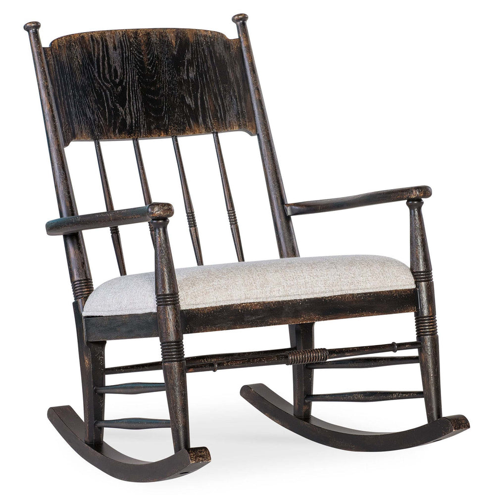 Americana Rocking Chair, Black-Furniture - Chairs-High Fashion Home